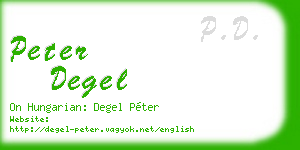 peter degel business card